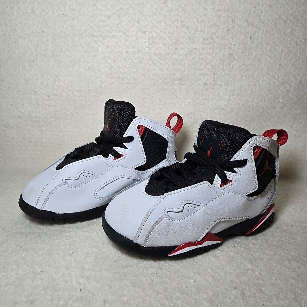 Jordan True Flight Unisex Toddler Shoes Size 8c Boy Girl White Red Black